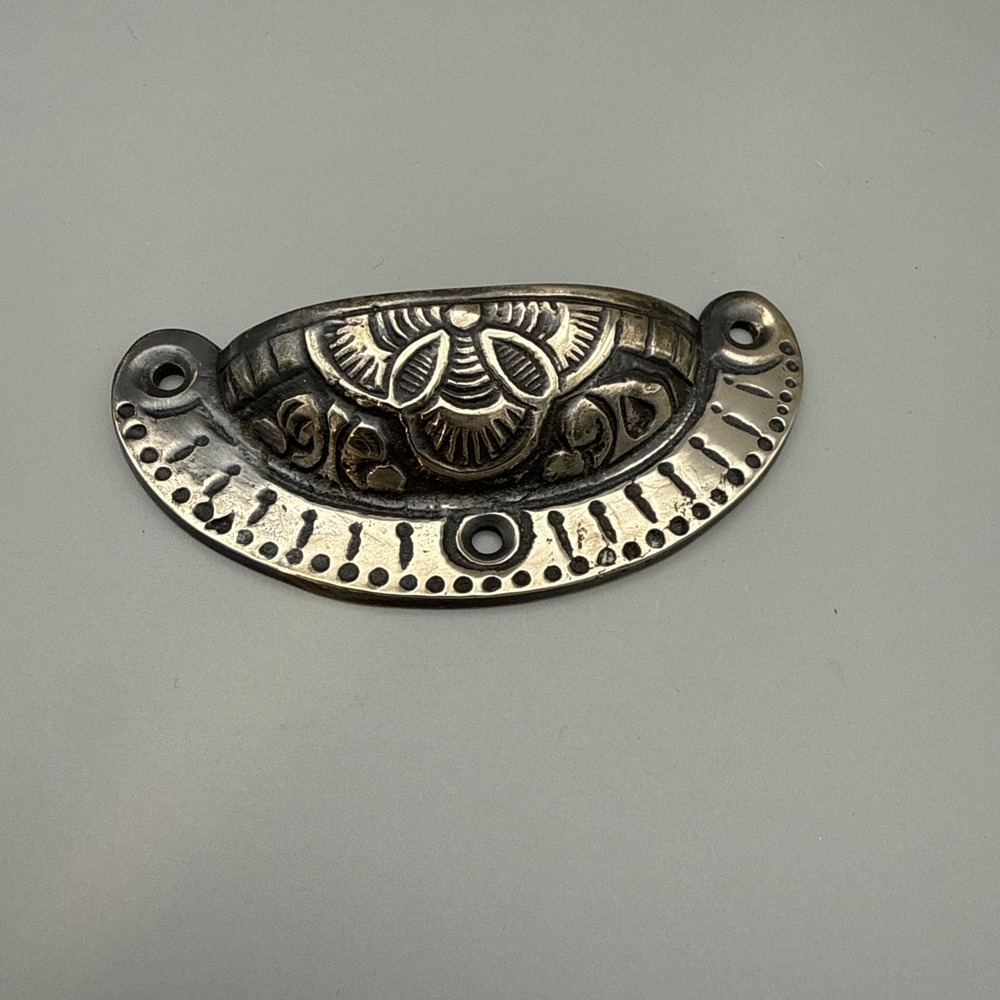 Restoration Hardware authentic Classic Embossed, 4" Silver Drawer Pull Victorian